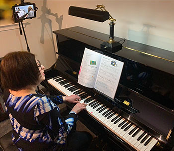 Heidi & student online piano lessons